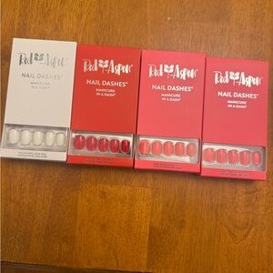 Nail Dashes - Red, Pink (2) and White Sets